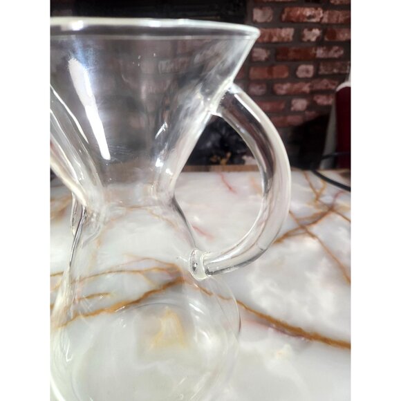 Vintage Glass Pour Over Coffee Carafe With Handle Drop Coffee Maker - Picture 3 of 6